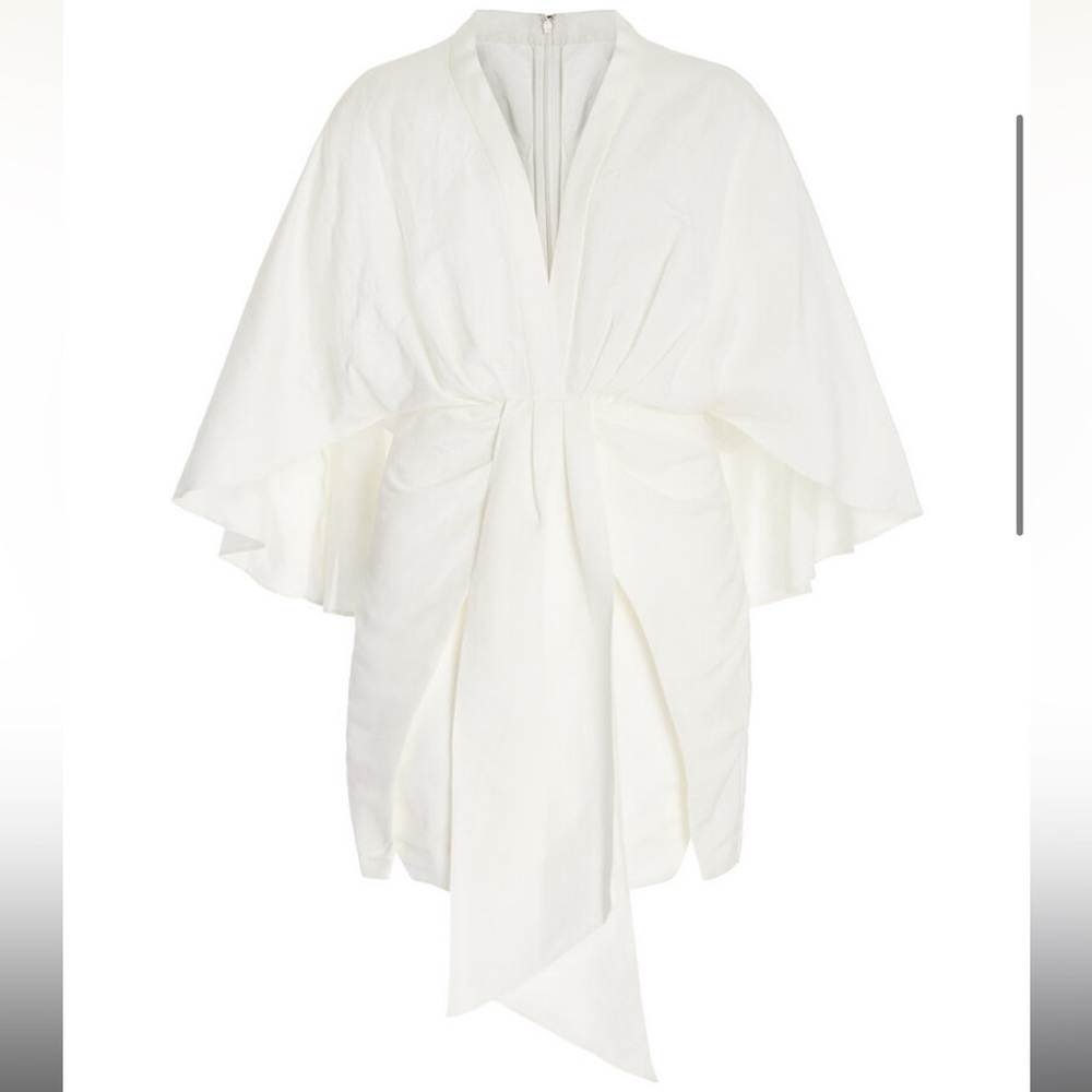 Significant other Lola linen blend mini wrap dress in ivory